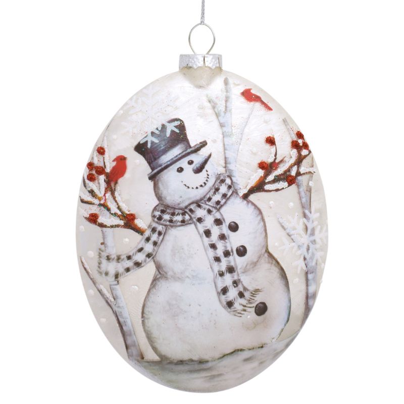 Snowman Oval Disc